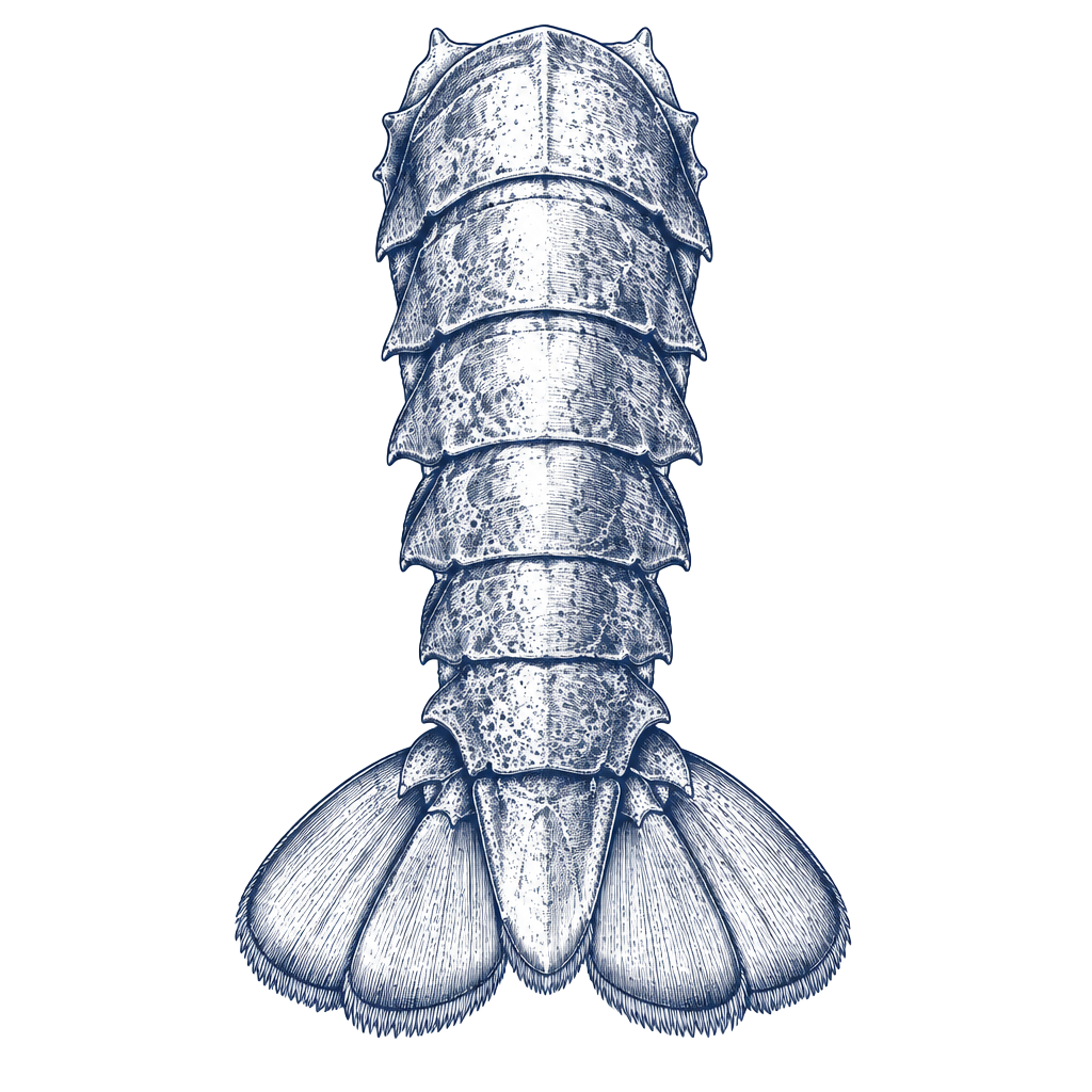 Line engraving of Warm-Water Lobster